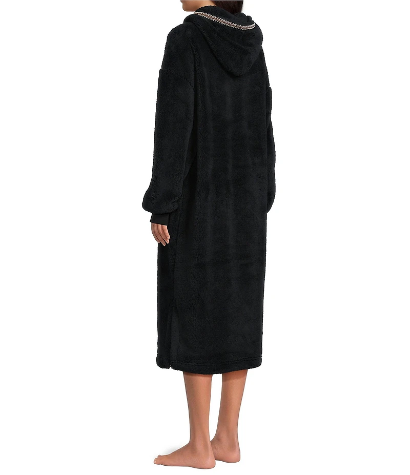 UGG UGGfluff Plush Fleece Long Sleeve Oversized Hooded Cozy Lounger
