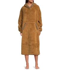 UGG UGGfluff Plush Fleece Long Sleeve Oversized Hooded Cozy Lounger
