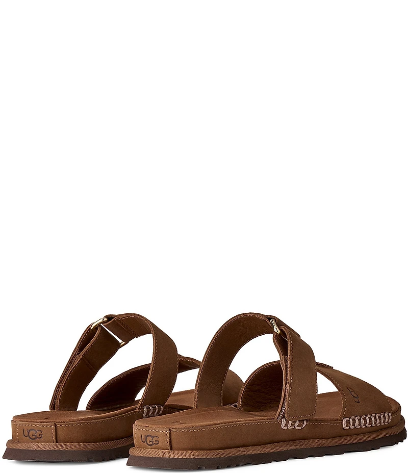 UGG Women's GoldenGaze Leather Slide Sandals