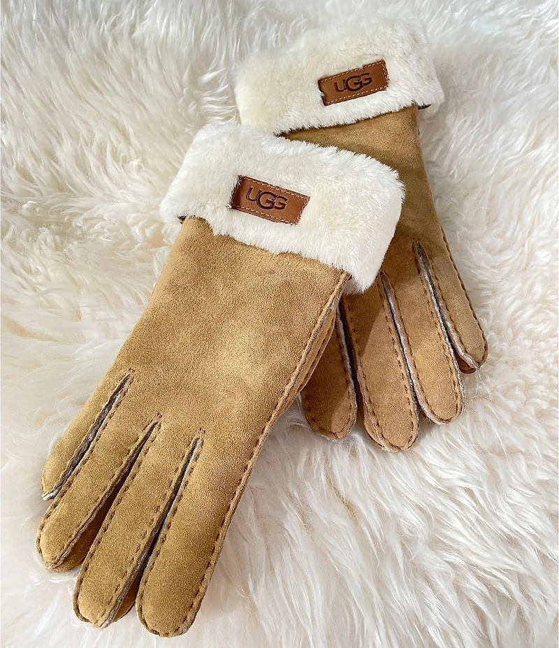 UGG Women's Sheepskin Turn Cuff Gloves