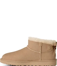 UGG Women's Ultra Mini Bailey Bow Suede Shearling Lined Booties