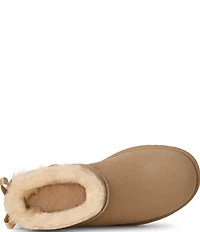 UGG Women's Ultra Mini Bailey Bow Suede Shearling Lined Booties