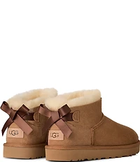UGG Women's Ultra Mini Bailey Bow Suede Shearling Lined Booties