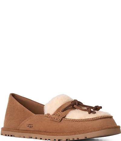 UGG Women's Zora Suede and Shearling Loafers