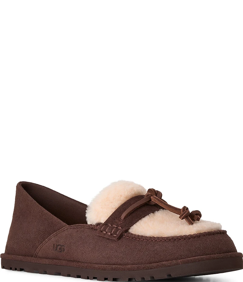 UGG Women's Zora Suede and Shearling Loafers