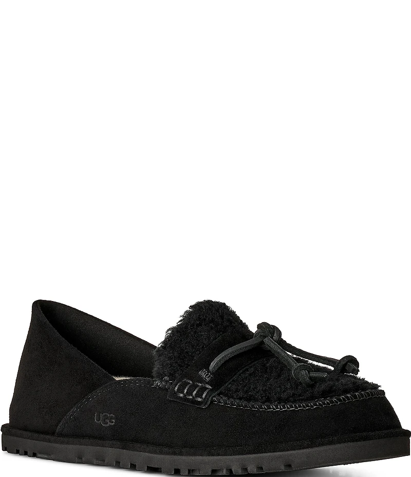 UGG Women's Zora Suede and Shearling Loafers