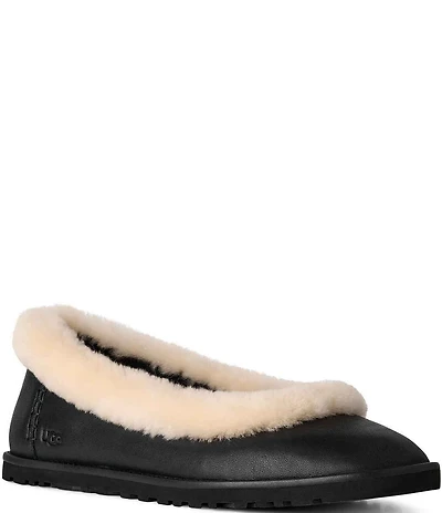 UGG Zora Leather Ballet Flats