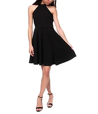 Un Deux Trois Big Girls Halter Fit-And-Flare Dress