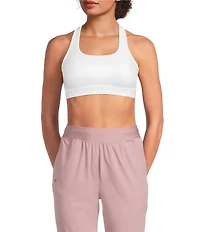 Under Armour Solid Double Layer HeatGear Scoop Neck Cross Back Sports Bra