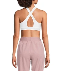 Under Armour Solid Double Layer HeatGear Scoop Neck Cross Back Sports Bra