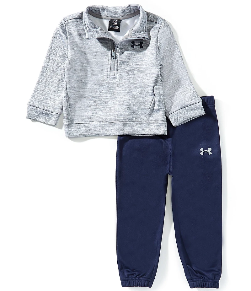 Under Armour Baby Boys Long-Sleeve 1/4-Zip Fleece Pullover & Matching Fleece Jogger Pants Set