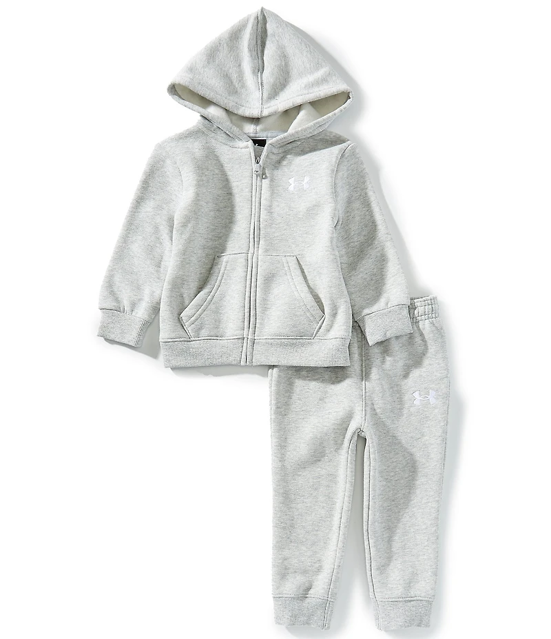 Under Armour Baby Boys Long-Sleeve Branded Fleece Hooded Jacket & Matching Fleece Jogger Pant Set