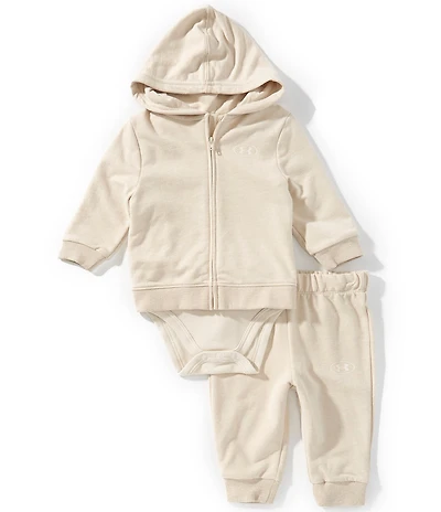 Under Armour Baby Boys Long Sleeve Full Zip Hooded Jacket, Logo Bodysuit & Matching Joggers 3-Piece Set