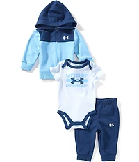 Under Armour Baby Boys Long Sleeve Full Zip Hoodie, Bodysuit & Joggers 3-Piece Set