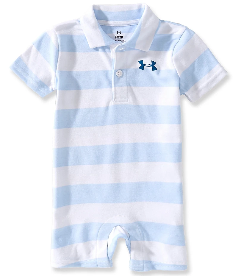 Under Armour Baby Boys Short Sleeve Stripe Polo Shortall
