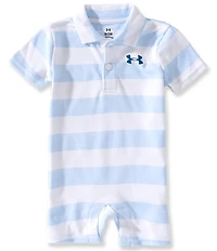 Under Armour Baby Boys Short Sleeve Stripe Polo Shortall