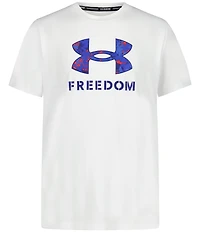 Under Armour Big Boys Short Sleeve White Freedom T-Shirt