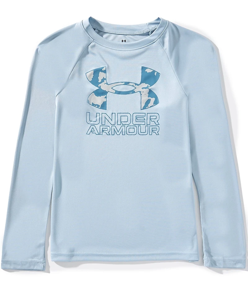 Under Armour Big Boys Long Sleeve Tech Hybrid Fill Graphic T-Shirt