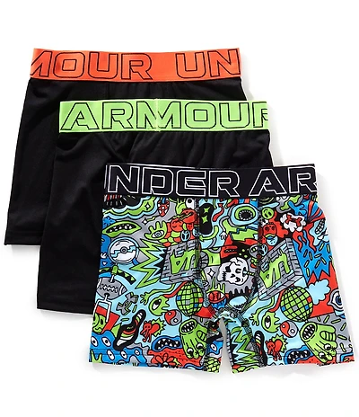 Under Armour Big Boys Performance Tech Boxer Brief 3-Pack