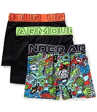 Under Armour Big Boys Performance Tech Boxer Brief 3-Pack
