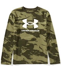 Under Armour Big Boys Long Sleeve Brushed Camouflage Print T-Shirt