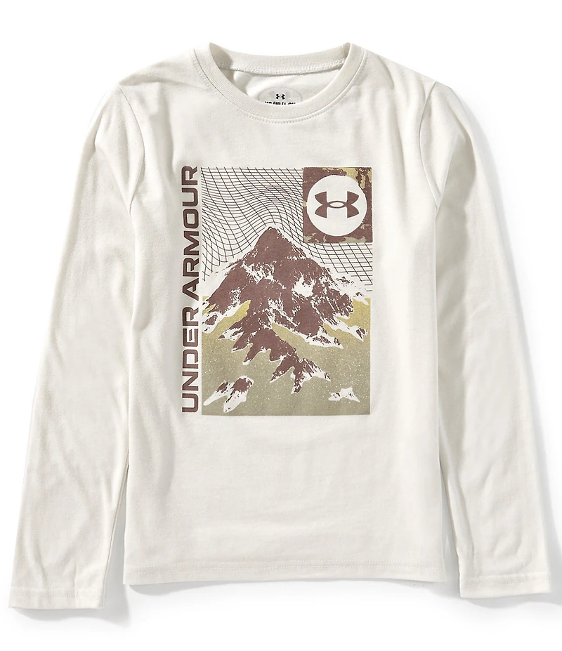 Under Armour Big Boys Long Sleeve Grid Scape Logo T-Shirt