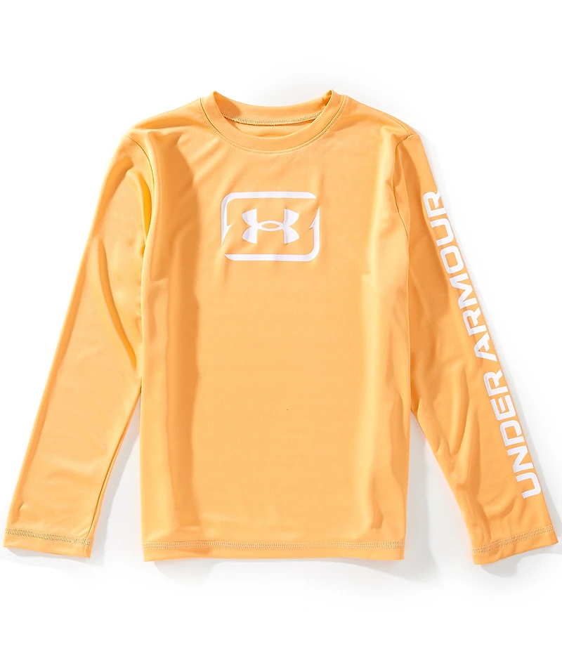 Under Armour Big Boys Long-Sleeve Logo Graphic UPF T-Shirt