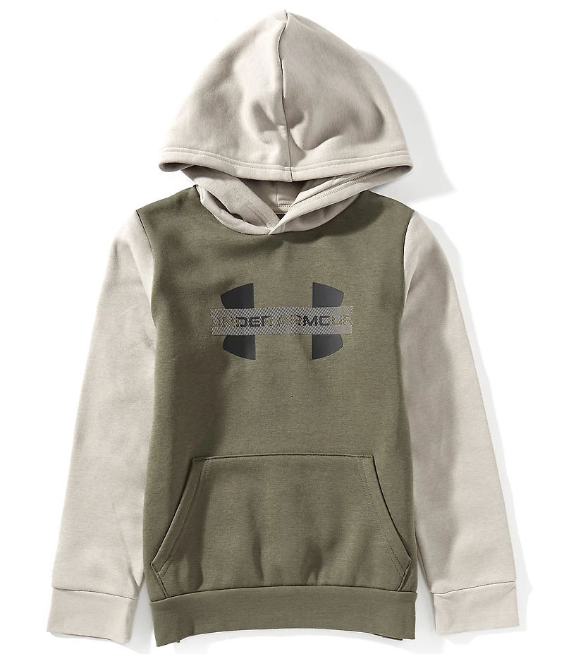 Under Armour Big Boys Rival Fleece Colorblock Graphic Hoodie
