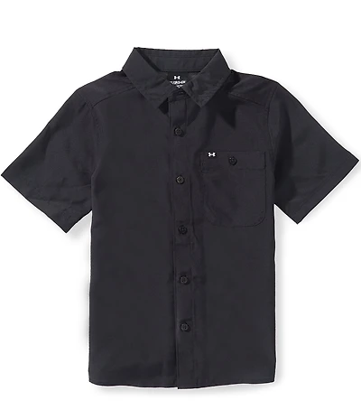 Under Armour Big Boys Short Sleeve Drift Tide Fish Woven Shirt