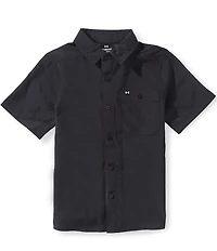 Under Armour Big Boys Short Sleeve Drift Tide Fish Woven Shirt