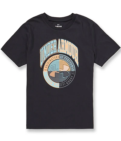 Under Armour Big Boys Short Sleeve Varsity Crest Collegiate Logo T-Shirt
