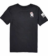 Under Armour Big Boys Short Sleeves UA Freedom Americana Logo Tee