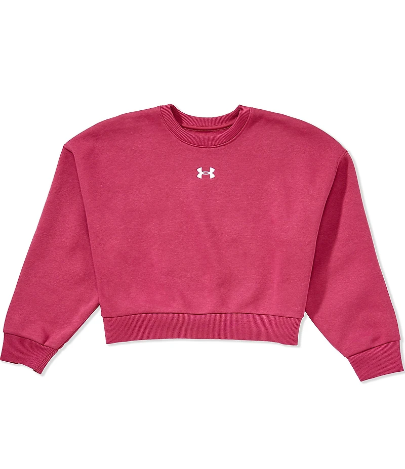 Under Armour Big Girls Long Sleeve Crewneck Rival Fleece Oversized Pullover