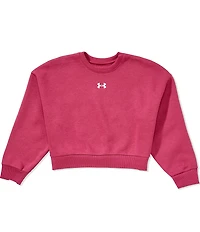 Under Armour Big Girls Long Sleeve Crewneck Rival Fleece Oversized Pullover