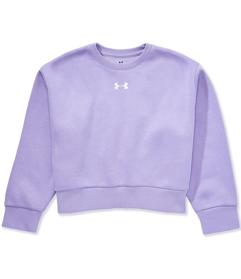 Under Armour Big Girls Long Sleeve Crewneck Rival Fleece Oversized Pullover