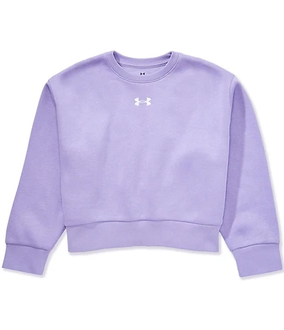 Under Armour Big Girls Long Sleeve Crewneck Rival Fleece Oversized Pullover