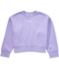 Under Armour Big Girls Long Sleeve Crewneck Rival Fleece Oversized Pullover