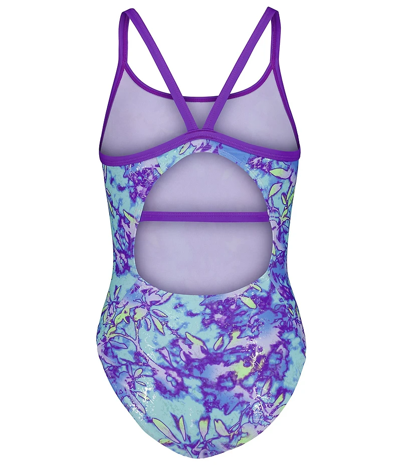 Under Armour Big Girls Floral One-Piece Swimsuit