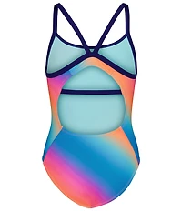 Under Armour Big Girls Gradient-Pattern One-Piece Swimsuit