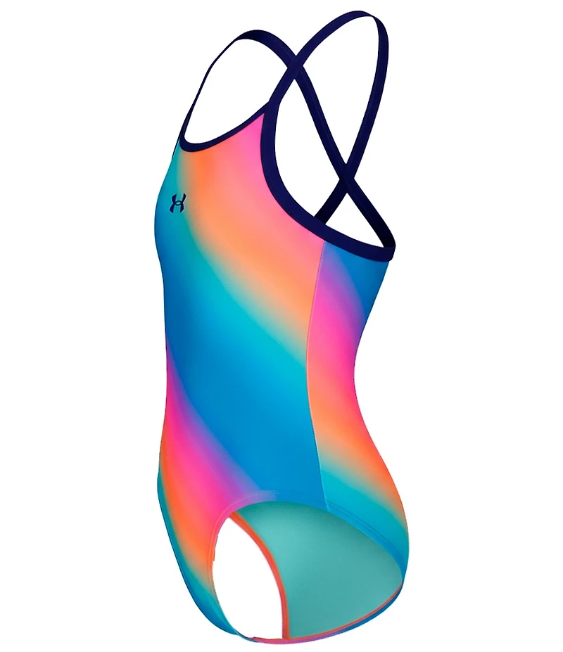 Under Armour Big Girls Gradient-Pattern One-Piece Swimsuit