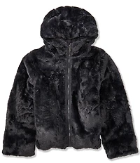 Under Armour Big Girls Long Sleeve Cozy Faux Fur Hoodie Jacket