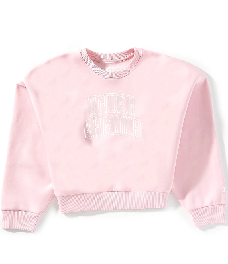 Under Armour Big Girls Long-Sleeve Varsity Oversized Fleece Sweatshirt