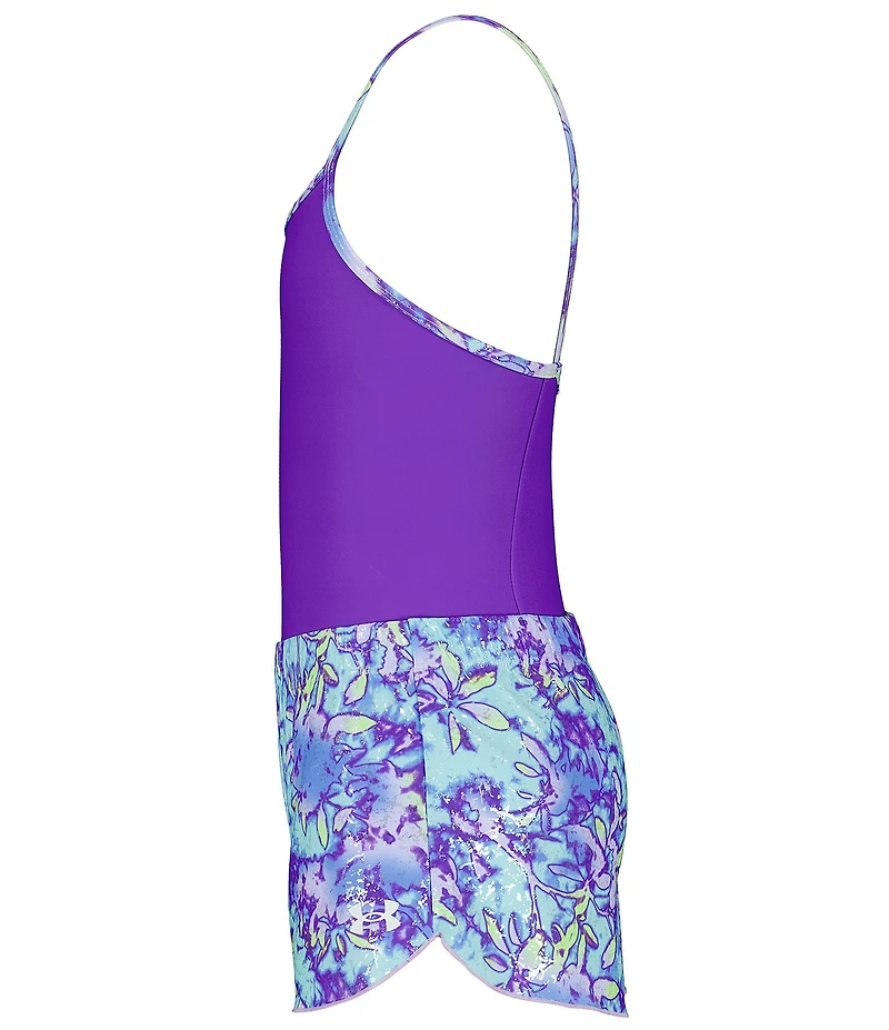 Under Armour Big Girls One-Piece Swimsuit & Floral-Tie-Dye Shorts Set
