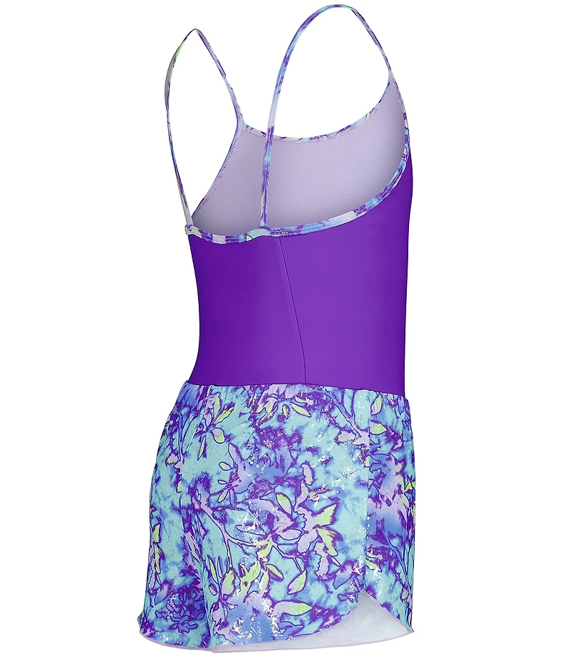 Under Armour Big Girls One-Piece Swimsuit & Floral-Tie-Dye Shorts Set