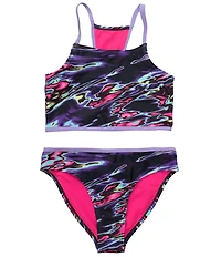 Under Armour Big Girls Printed Sporty Tankini Top & Matching Bikini Bottom Two-Piece Swimsuit