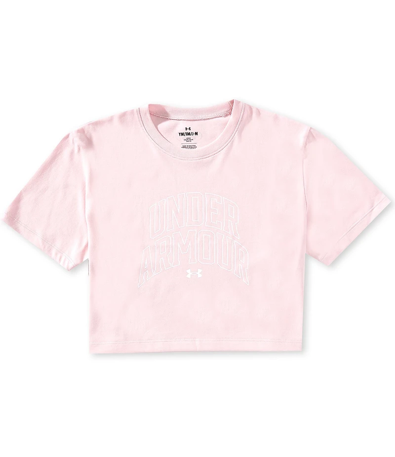 Under Armour Big Girls Short-Sleeve Boxy Cropped T-Shirt