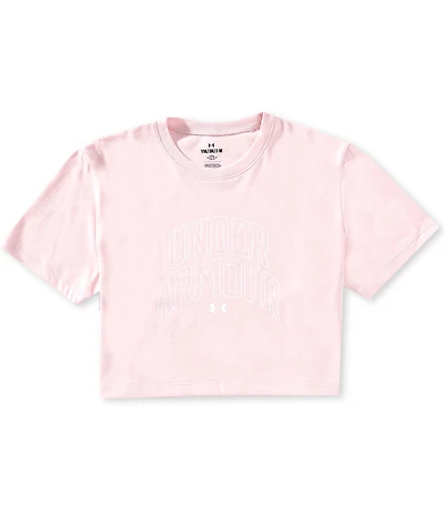 Under Armour Big Girls Short-Sleeve Boxy Cropped T-Shirt