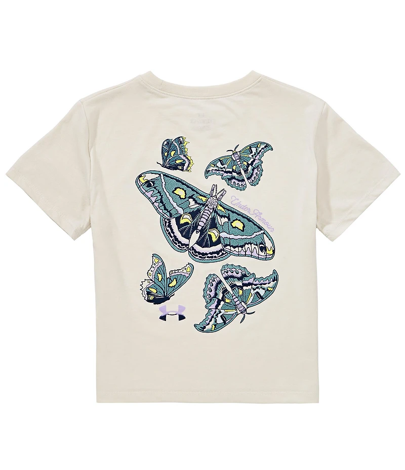 Under Armour Big Girls Short Sleeve Graphic Moths T-Shirt