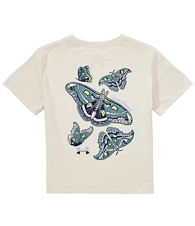 Under Armour Big Girls Short Sleeve Graphic Moths T-Shirt