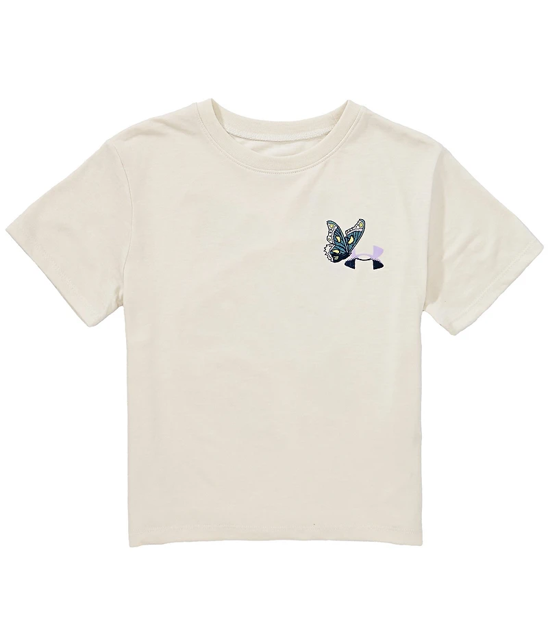 Under Armour Big Girls Short Sleeve Graphic Moths T-Shirt